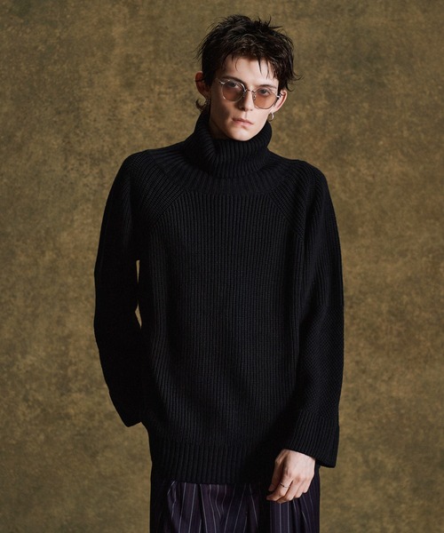 glamb(グラム)の「Sulman Turtle Neck Knit / サルマンタートルネックニット(ニット/セーター・メンズ・グレー/ブラック/カーキ・S/M/L)」の17枚目の写真