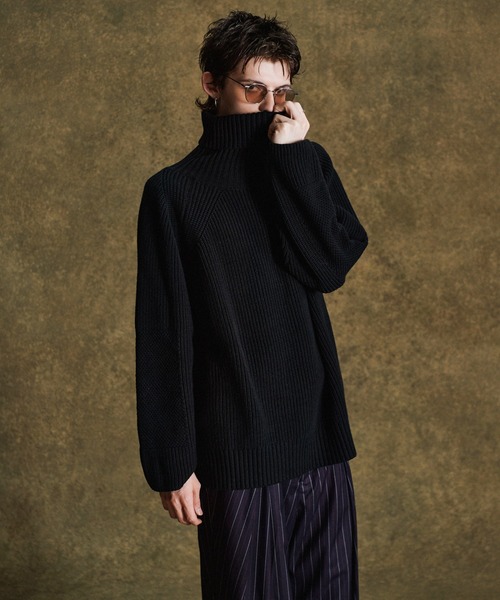 glamb(グラム)の「Sulman Turtle Neck Knit / サルマンタートルネックニット(ニット/セーター・メンズ・グレー/ブラック/カーキ・S/M/L)」の18枚目の写真