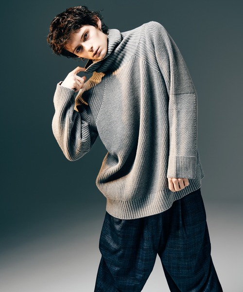 glamb(グラム)の「Sulman Turtle Neck Knit / サルマンタートルネックニット(ニット/セーター・メンズ・グレー/ブラック/カーキ・S/M/L)」の20枚目の写真