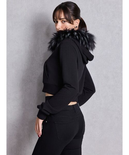 GYDA（ジェイダ）の「Gyda bijouファーパーカー（パーカー・レディース・ブラック/オフホワイト/グレー・FREE）」の22枚目の写真