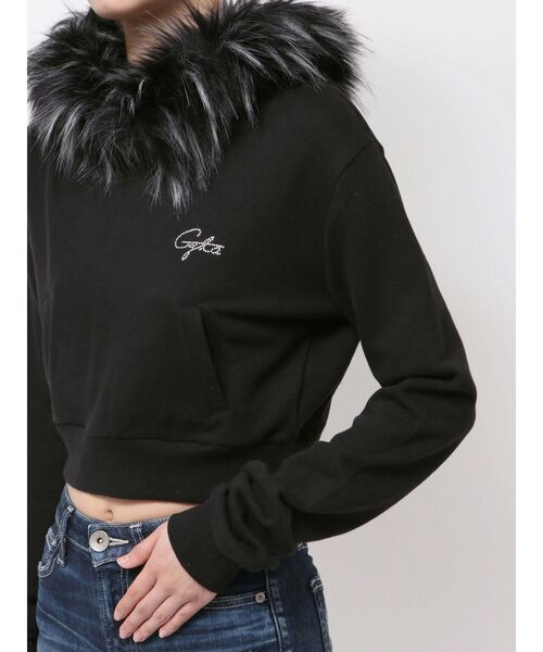 GYDA（ジェイダ）の「Gyda bijouファーパーカー（パーカー・レディース・ブラック/オフホワイト/グレー・FREE）」の15枚目の写真