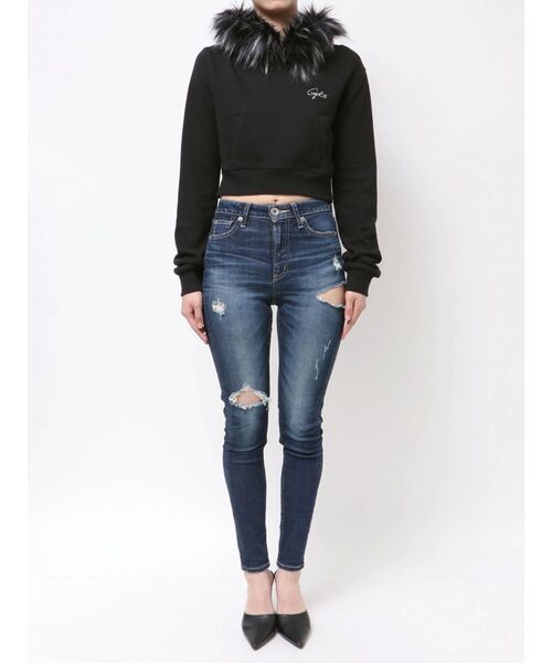 GYDA（ジェイダ）の「Gyda bijouファーパーカー（パーカー・レディース・ブラック/オフホワイト/グレー・FREE）」の9枚目の写真