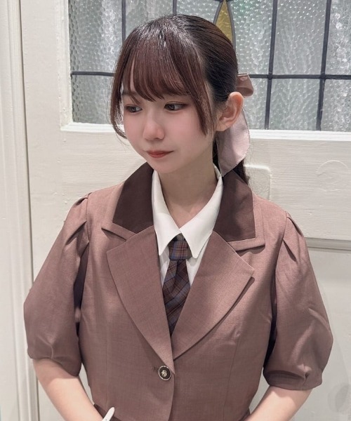 F i.n.t(フィント)の「釦使いパフスリーブジャケットセットアップ(セットアップ・レディース・グレー/ブラウン・FREE)」の16枚目の写真