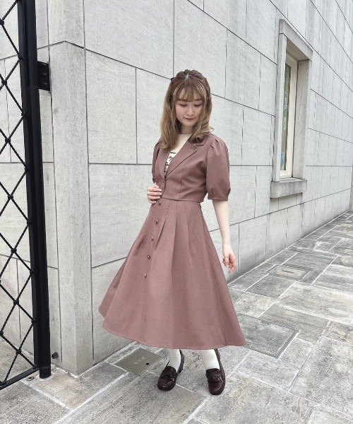 F i.n.t(フィント)の「釦使いパフスリーブジャケットセットアップ(セットアップ・レディース・グレー/ブラウン・FREE)」の20枚目の写真