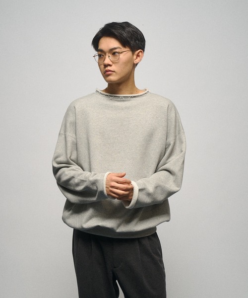 THE BOLDMAN（ザ ボールドマン）の「Cutoff Heavy Sweat / カットオフヘビースウェット（スウェット・メンズ・グレー/ブラック/ライトグレー・LARGE/MEDIUM）」の3枚目の写真