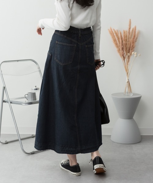 RCD(アールシーディー)の「サイドタックデニムスカート(デニムスカート・レディース・ワンウォッシュ/ブルー/ネイビー・3L/LL/L/M/4L)」の14枚目の写真