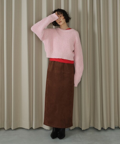 セール】＜EMMEL REFINES＞EM スラブヤーン カタアゼ ニット プル