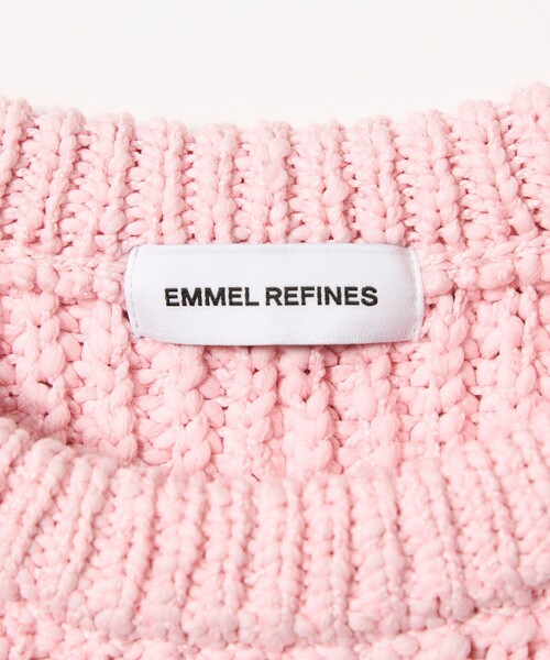 EMMEL REFINES(エメルリファインズ)の「<EMMEL REFINES>EM スラブヤーン カタアゼ ニット プルオーバー(ニット/セーター・レディース・オフホワイト/ライトピンク・FREE)」の14枚目の写真