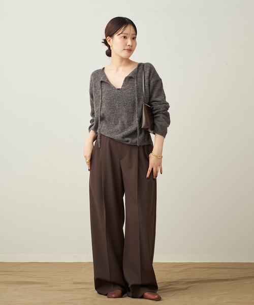 新品タグ付き　Plage アルパカMix STRING ニット plage アルパカMix STRING ニット グレー - メルカリ