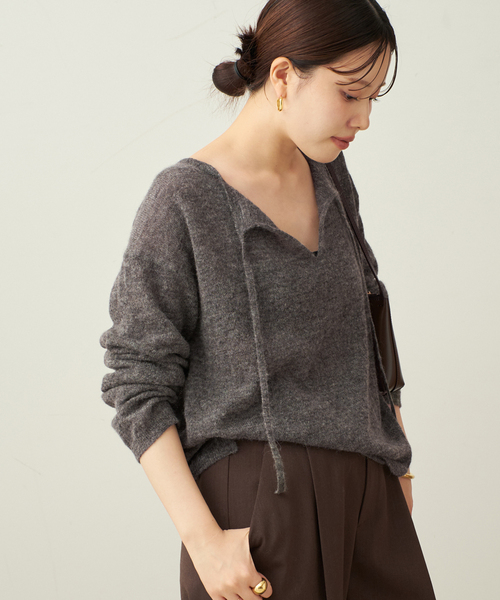 新品タグ付き　Plage アルパカMix STRING ニット plage ニット セーター アルパカMix STRING レディース