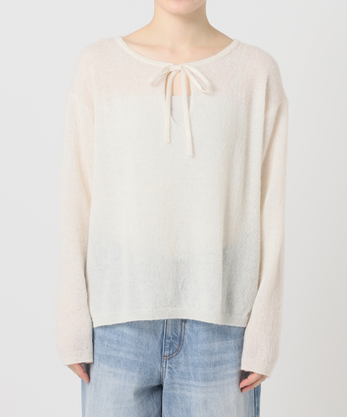 Plage Washable Washi Mix ニット　ホワイト セール】Washable Washi Mix ニット（ニット/セーター）｜Plage