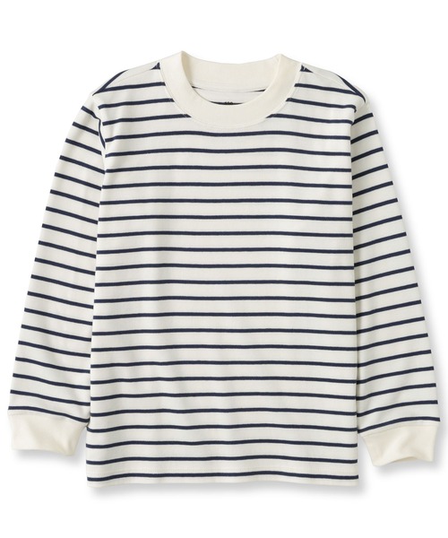 無印良品（ムジルシリョウヒン）の「キッズ　両面起毛クルーネック長袖Ｔシャツ（Tシャツ/カットソー・キッズ・ブラック/ブラック系/ネイビー系/ライトグリーン系/グレー系/オフホワイト・150/140/130/120/110）」の6枚目の写真