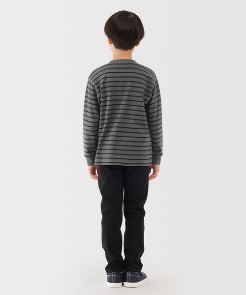 無印良品（ムジルシリョウヒン）の「キッズ　両面起毛クルーネック長袖Ｔシャツ（Tシャツ/カットソー・キッズ・ブラック/ブラック系/ネイビー系/ライトグリーン系/グレー系/オフホワイト・150/140/130/120/110）」の18枚目の写真