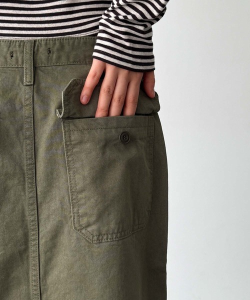 CANAL JEAN(キャナルジーン)の「HARING ベイカーロングスカート(スカート・レディース・カーキ・MEDIUM/SMALL)」の9枚目の写真