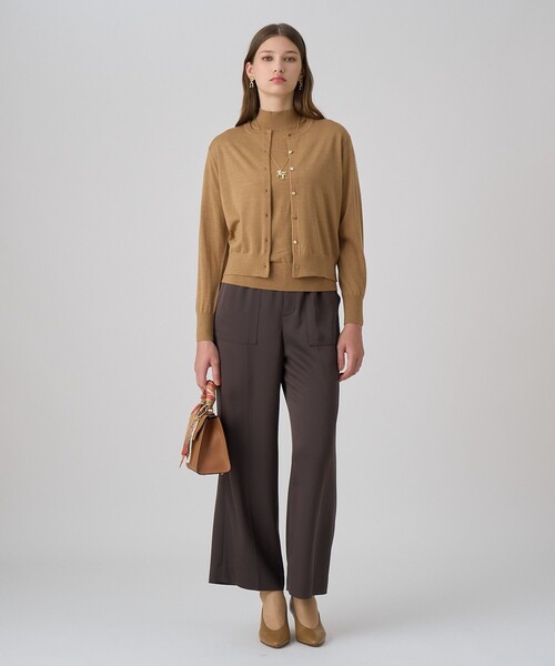 セットアップ対応商品】スーパーファインメリノクルー カーディガン