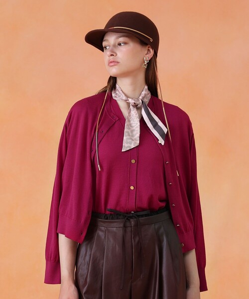 セットアップ対応商品】スーパーファインメリノクルー カーディガン