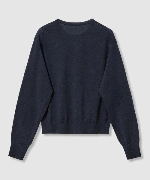 セットアップ対応商品】スーパーファインメリノクルー カーディガン