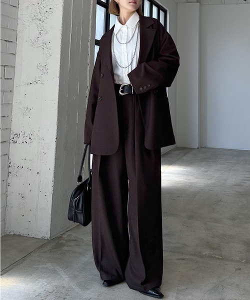 PAGEBOY（ページボーイ）の「【セットアップ対応】MIXボーンスラックス（スラックス・レディース・ブラウン/ブラック/チャコールグレー・SMALL/MEDIUM）」の19枚目の写真