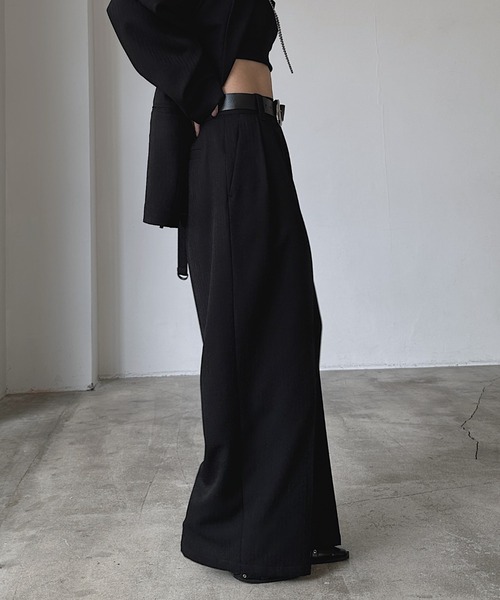 PAGEBOY（ページボーイ）の「【セットアップ対応】MIXボーンスラックス（スラックス・レディース・ブラウン/ブラック/チャコールグレー・SMALL/MEDIUM）」の10枚目の写真