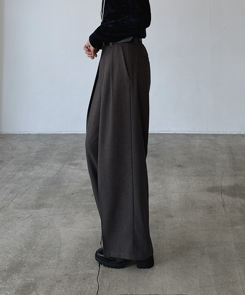 PAGEBOY（ページボーイ）の「【セットアップ対応】MIXボーンスラックス（スラックス・レディース・ブラウン/ブラック/チャコールグレー・SMALL/MEDIUM）」の15枚目の写真