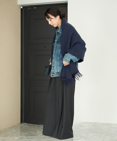 plage（プラージュ）の「LAPUAN KANKURIT / ラプアンカンクリ POCKET SHAWL UNI ショール（ストール/ショール・レディース・グレー/ダークブルー・FREE）」の11枚目の写真