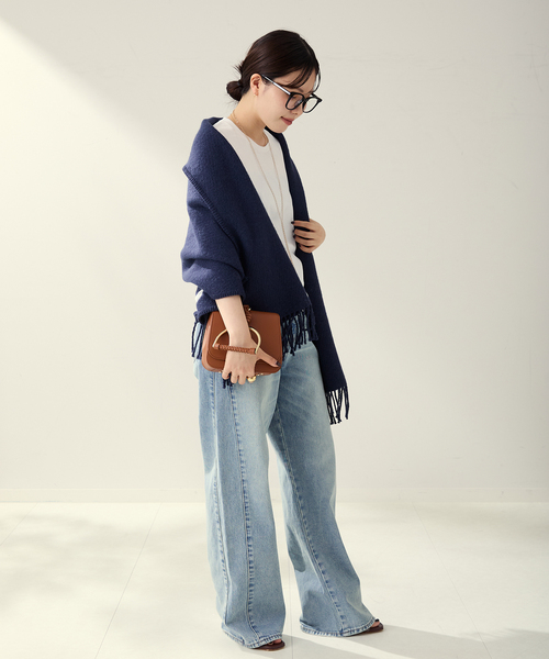 plage（プラージュ）の「LAPUAN KANKURIT / ラプアンカンクリ POCKET SHAWL UNI ショール（ストール/ショール・レディース・グレー/ダークブルー・FREE）」の19枚目の写真