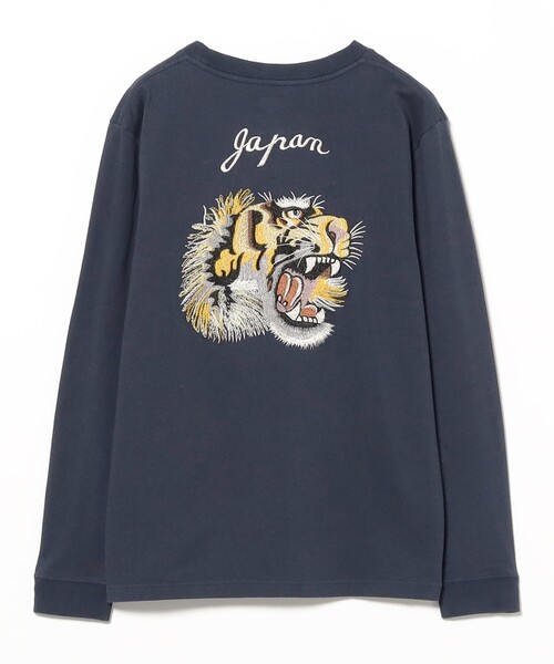BEAMS BOY（ビームスボーイ）の「テーラー東洋 / SUKA T-SHIRT EMBROIDERED “TIGER”（Tシャツ/カットソー・レディース・ネイビー・MEDIUM）」の5枚目の写真
