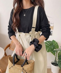 Java（ジャバ）の「《JaVaジャバコラボ》セミワイドシルエットでゆったりカバー♪綿100%で快適◎ワークデニム サロペット（サロペット/オーバーオール）」