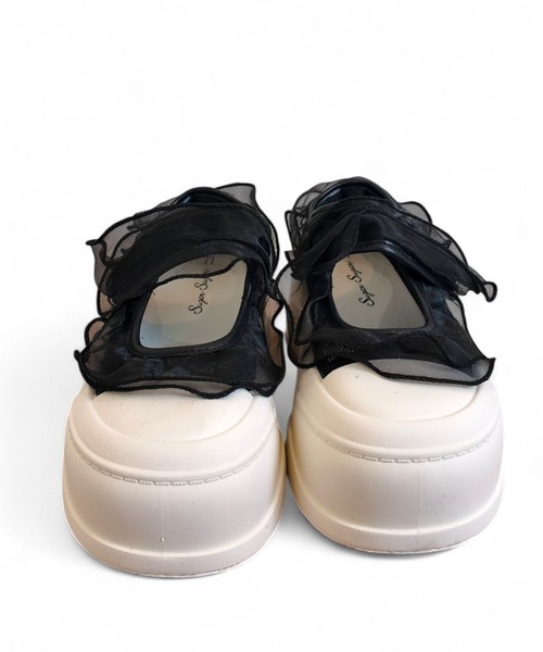 Sugar Sugar（シュガーシュガー）の「シアー デザイン スニーカー【SUGAR SUGAR シュガーシュガー】9209 軽量 スニーカー 軽い  メッシュニット（スニーカー・レディース・ブラック/グレー/アイボリー・LL/S/M/L）」の4枚目の写真