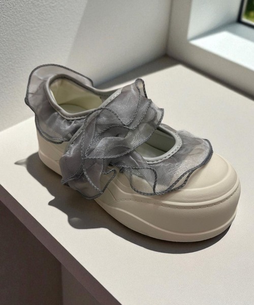 Sugar Sugar（シュガーシュガー）の「シアー デザイン スニーカー【SUGAR SUGAR シュガーシュガー】9209 軽量 スニーカー 軽い  メッシュニット（スニーカー・レディース・ブラック/グレー/アイボリー・LL/S/M/L）」の16枚目の写真