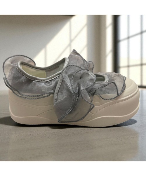 Sugar Sugar（シュガーシュガー）の「シアー デザイン スニーカー【SUGAR SUGAR シュガーシュガー】9209 軽量 スニーカー 軽い  メッシュニット（スニーカー・レディース・ブラック/グレー/アイボリー・LL/S/M/L）」の17枚目の写真