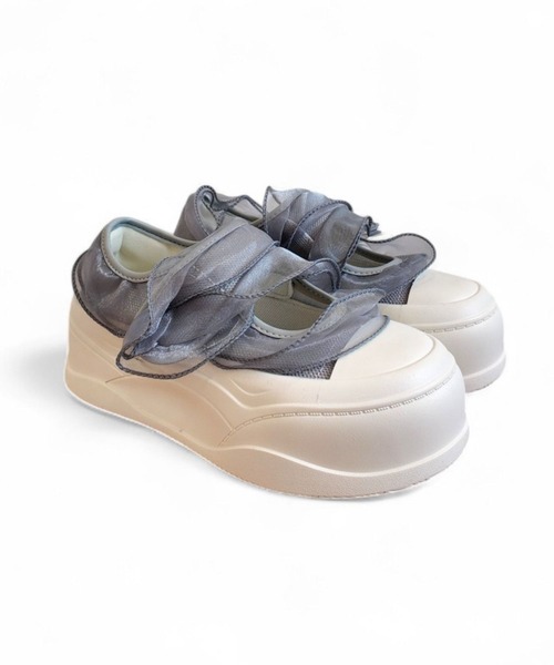 Sugar Sugar（シュガーシュガー）の「シアー デザイン スニーカー【SUGAR SUGAR シュガーシュガー】9209 軽量 スニーカー 軽い  メッシュニット（スニーカー・レディース・ブラック/グレー/アイボリー・LL/S/M/L）」の18枚目の写真