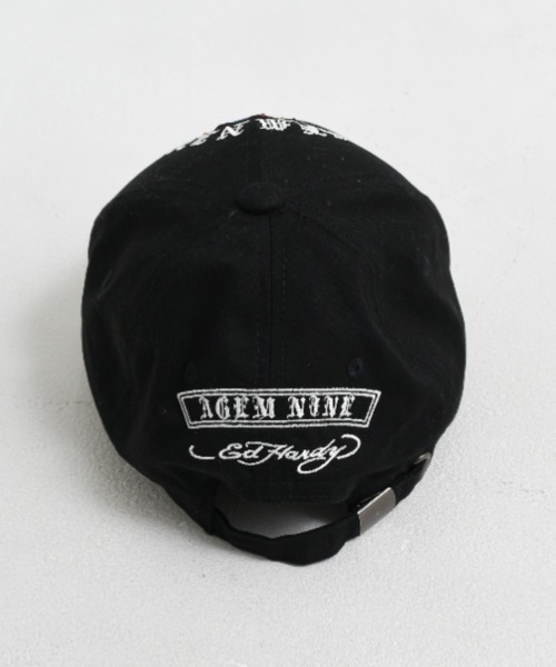 A‘gem 9（エージェムナイン）の「A'GEM/9 × .kom 『A'GEM/9/エージェムナイン』 Ed Hardy ツイルキャップ（キャップ・メンズ・ブラック・FREE）」の12枚目の写真