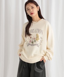 mysty woman | ピグメントフラワー裏毛スウェット 581998(スウェット)