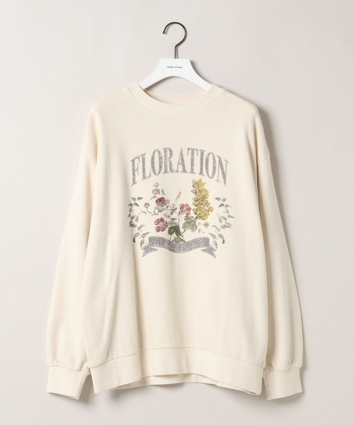 mysty woman（ミスティウーマン）の「ピグメントフラワー裏毛スウェット 581998（スウェット・レディース・チャコールグレー/アイボリー/ブラウン・FREE）」の15枚目の写真