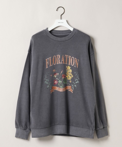 mysty woman（ミスティウーマン）の「ピグメントフラワー裏毛スウェット 581998（スウェット・レディース・チャコールグレー/アイボリー/ブラウン・FREE）」の17枚目の写真