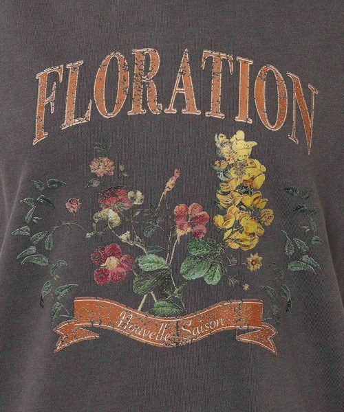 mysty woman（ミスティウーマン）の「ピグメントフラワー裏毛スウェット 581998（スウェット・レディース・チャコールグレー/アイボリー/ブラウン・FREE）」の18枚目の写真