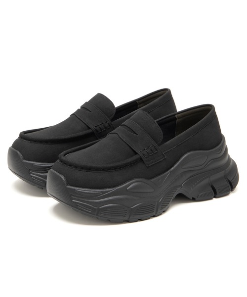 JELLY BEANS(ジェリービーンズ)の「スニーカーソールローファー(210-55384)JELLY BEANS(ジェリービーンズ)(ローファー・レディース・ブラック/ダークブラウン/ブラック系・S/L/M/LL)」の5枚目の写真