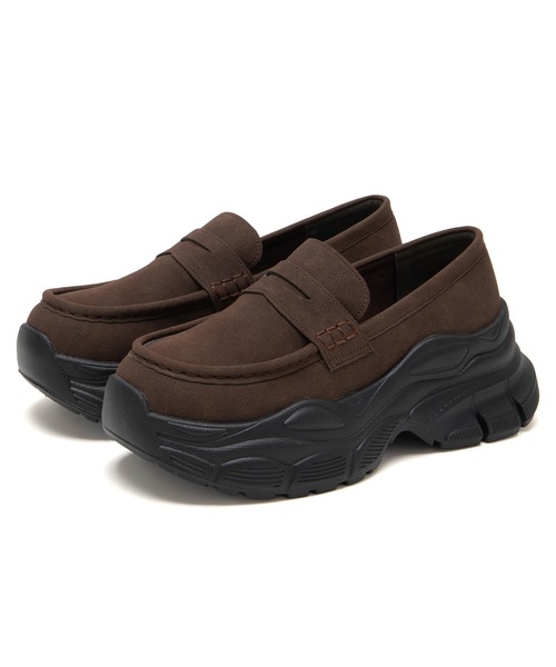 JELLY BEANS(ジェリービーンズ)の「スニーカーソールローファー(210-55384)JELLY BEANS(ジェリービーンズ)(ローファー・レディース・ブラック/ダークブラウン/ブラック系・S/L/M/LL)」の6枚目の写真