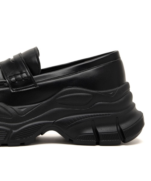 JELLY BEANS(ジェリービーンズ)の「スニーカーソールローファー(210-55384)JELLY BEANS(ジェリービーンズ)(ローファー・レディース・ブラック/ダークブラウン/ブラック系・S/L/M/LL)」の8枚目の写真