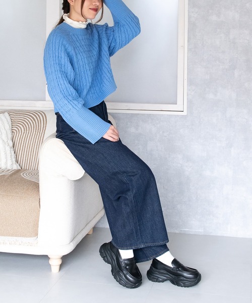 JELLY BEANS(ジェリービーンズ)の「スニーカーソールローファー(210-55384)JELLY BEANS(ジェリービーンズ)(ローファー・レディース・ブラック/ダークブラウン/ブラック系・S/L/M/LL)」の14枚目の写真