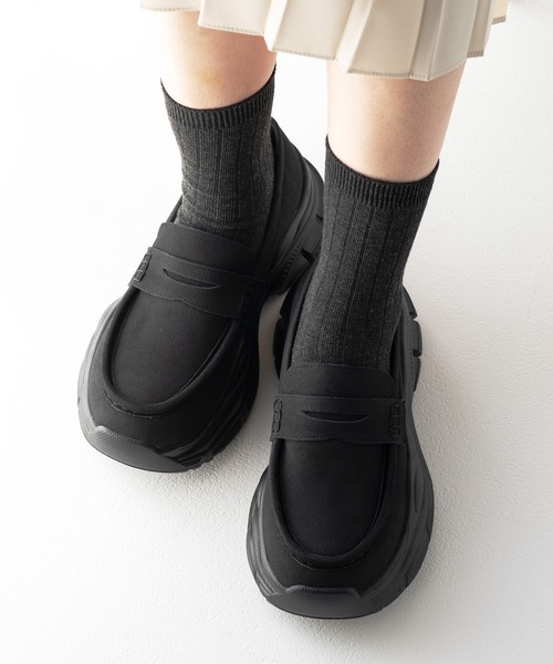 JELLY BEANS(ジェリービーンズ)の「スニーカーソールローファー(210-55384)JELLY BEANS(ジェリービーンズ)(ローファー・レディース・ブラック/ダークブラウン/ブラック系・S/L/M/LL)」の15枚目の写真