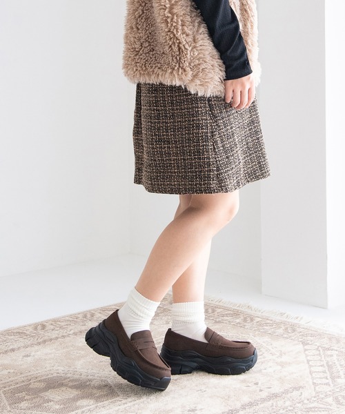 JELLY BEANS(ジェリービーンズ)の「スニーカーソールローファー(210-55384)JELLY BEANS(ジェリービーンズ)(ローファー・レディース・ブラック/ダークブラウン/ブラック系・S/L/M/LL)」の19枚目の写真