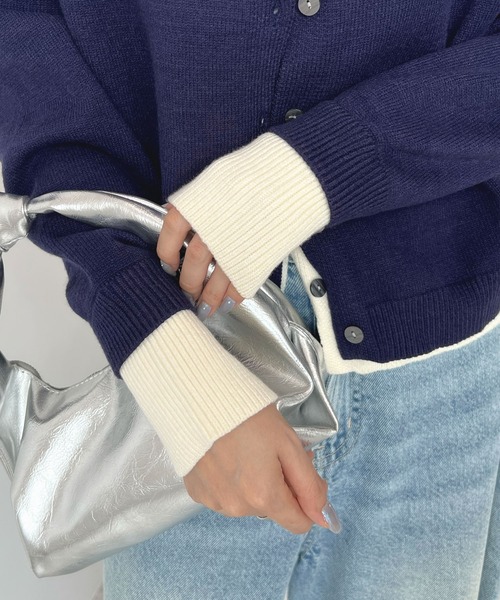 Futier land(フューティアランド)の「【新色追加】レイヤード風ロゴニットトップス(ニット/セーター・レディース・ブラウン/レッド/ネイビー/グレー/チャコールグレー/グリーン・MEDIUM/LARGE)」の20枚目の写真