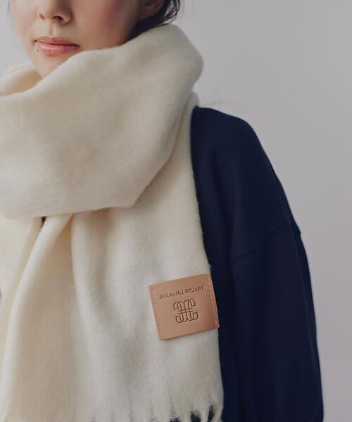 JILL by JILL STUART(ジルバイジルスチュアート)の「◇レザータグループヤーンストール/マフラー ギフト/プレゼント(マフラー・レディース・ベージュ/ホワイト/ピンク/ブルー・FREE)」の20枚目の写真