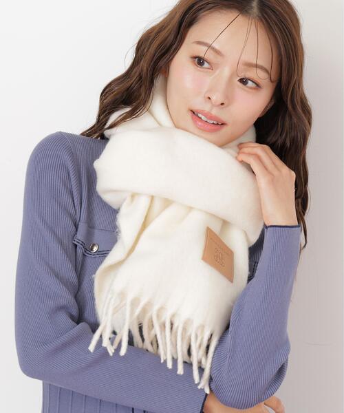 JILL by JILL STUART(ジルバイジルスチュアート)の「◇レザータグループヤーンストール/マフラー ギフト/プレゼント(マフラー・レディース・ベージュ/ホワイト/ピンク/ブルー・FREE)」の21枚目の写真