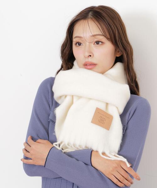 JILL by JILL STUART(ジルバイジルスチュアート)の「◇レザータグループヤーンストール/マフラー ギフト/プレゼント(マフラー・レディース・ベージュ/ホワイト/ピンク/ブルー・FREE)」の22枚目の写真