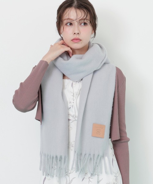 ◇レザータグループヤーンストール/マフラー ギフト/プレゼント