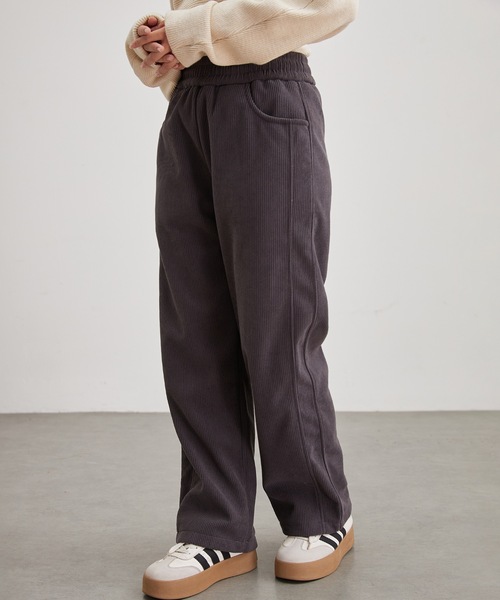 ソリッドカラー コーデュロイ クロップド イージー パンツ（その他