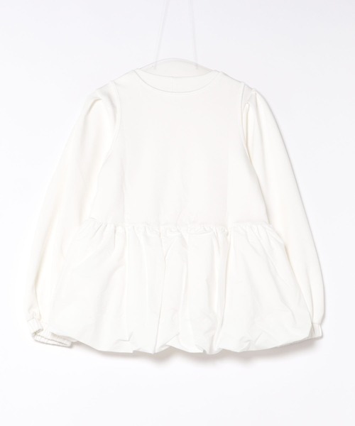 SOTT(ソット)の「【2点set】裾異素材バルーンタンク&ボリューム袖プルオーバー(アンサンブル・レディース・アイボリー/ブラック・FREE)」の4枚目の写真